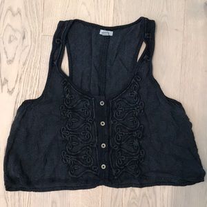 Black crop top